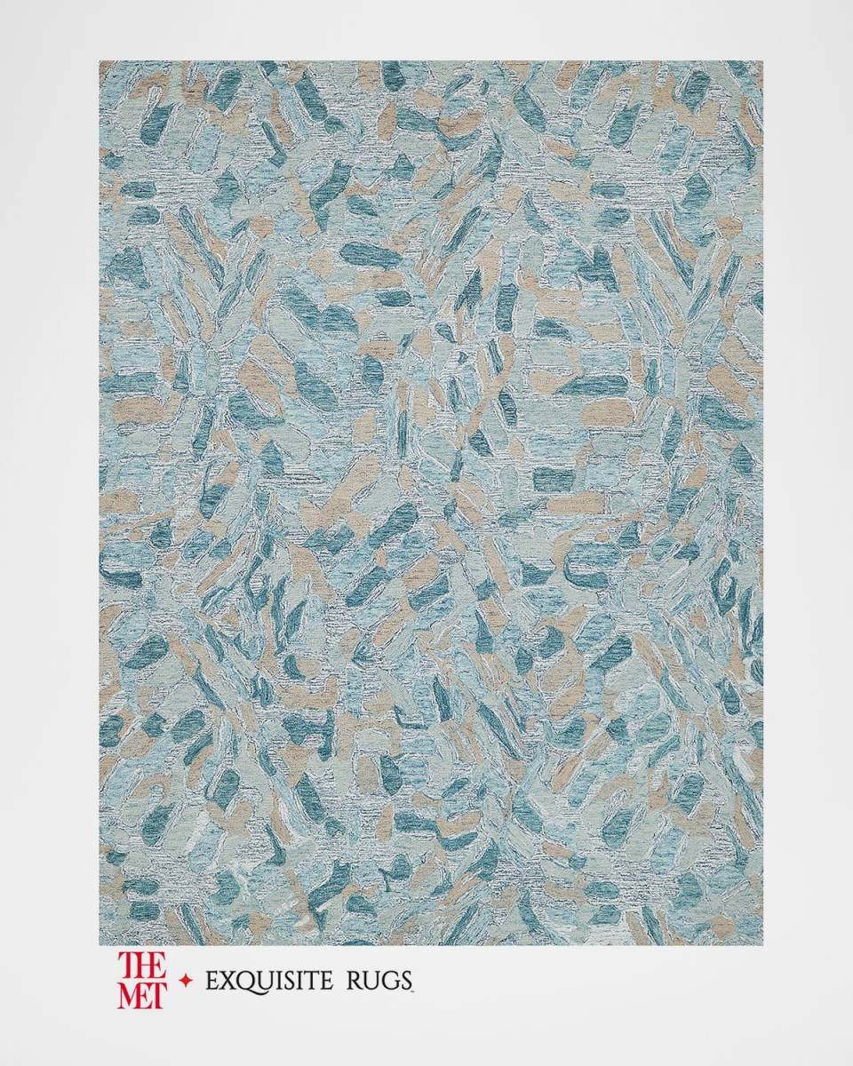 Botanica Hand-Tufted Turquoise Rug, 10' x 14'